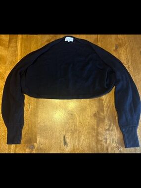 L'Academie Black Knit Cropped Shrug sweater